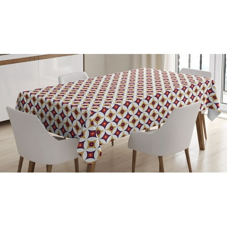 Asian Tablecloth Balinese Ethnic Retro Mosaic Pattern with Circles and Squares Rectangular Table Cover for Dining Room Kitchen 52 X 70 Inches Dark Purple Marigold and Vermilion by Ambesonne
Asian Tablecloth Balinese Ethnic Retro Mosaic Pattern with Circles and Squares Rectangular Table Cover for Dining Room Kitchen 52 X 70 Inches Dark Purple Marigold and Vermilion by Ambesonne