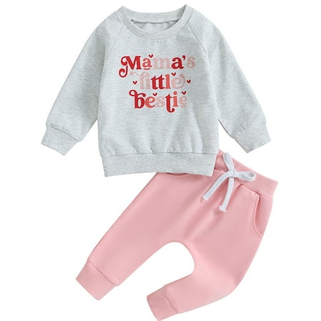 Wallarenear Baby Girls Letters Print Long Sleeve Sweatshirt Tops Stretch Jogger Pants
Wallarenear Baby Girls Letters Print Long Sleeve Sweatshirt Tops Stretch Jogger Pants