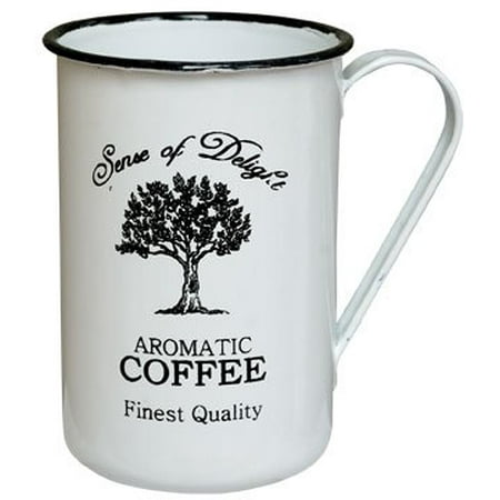 Coffee Cup - Enamelware Aromatic - Primitive Country Rustic Distressed Enamel Black Trim
Coffee Cup - Enamelware Aromatic - Primitive Country Rustic Distressed Enamel Black Trim