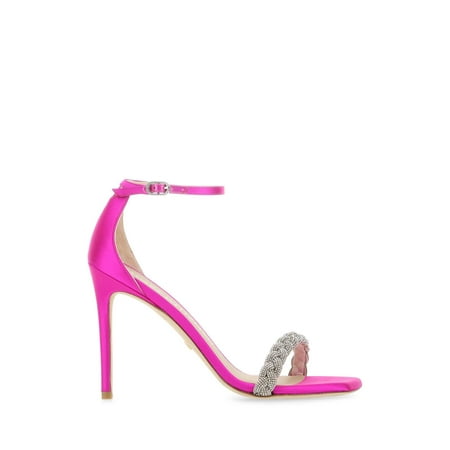 Fuchsia satin Flamingo sandals