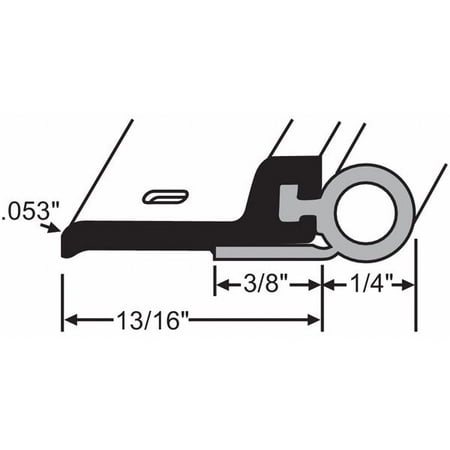 1Pack ZoroSelect 19-850-36 Weatherstrip Hollow Bulb Insert 84 L