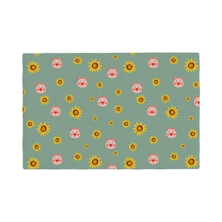Placemats Set of 4 Pig Face With Sunflower Heat Resistant Non - Slip Place mats Waterproof table mat for Kitchen Dining-4片装
Placemats Set of 4 Pig Face With Sunflower Heat Resistant Non - Slip Place mats Waterproof table mat for Kitchen Dining-4片装