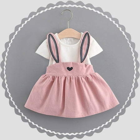Tking Fashion Newborn Toddler Baby Girls Rabbit Ear Heart Strap Casual Dress Clothes Pink 70
Tking Fashion Newborn Toddler Baby Girls Rabbit Ear Heart Strap Casual Dress Clothes Pink 70