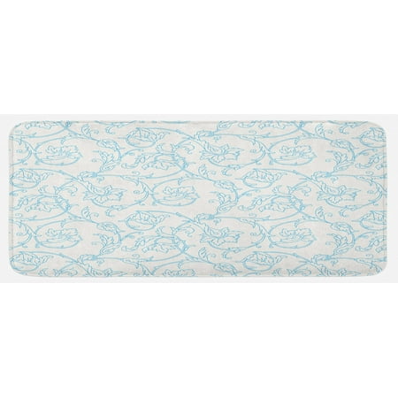 Floral Kitchen Mat Flower Orchids Bohemian Style Vintage Petals Vines Pattern French Country Style Plush Decorative Kitchen Mat with Non Slip Backing 47 X 19 Blue White by Ambesonne
Floral Kitchen Mat Flower Orchids Bohemian Style Vintage Petals Vines Pattern French Country Style Plush Decorative Kitchen Mat with Non Slip Backing 47 X 19 Blue White by Ambesonne