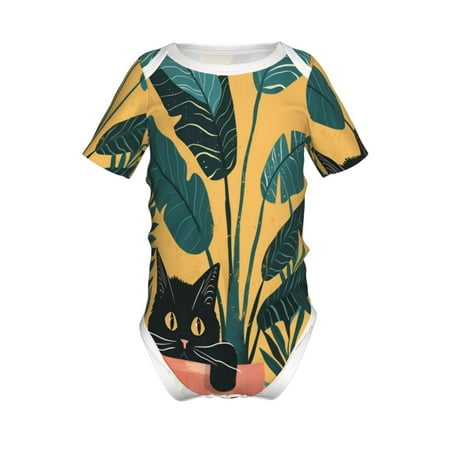Lukts Cat Hiding In Potted Plants Print Baby Short Sleeve Romper Onesie for Newborn Baby Boys and Girls-2 Years
Lukts Cat Hiding In Potted Plants Print Baby Short Sleeve Romper Onesie for Newborn Baby Boys and Girls-2 Years