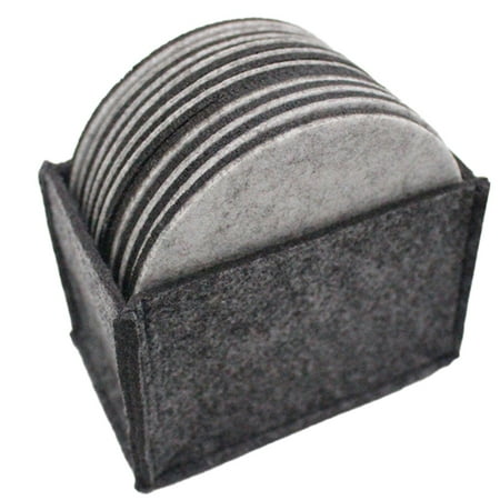 10 PCS Felt Drink Cup Coaster with Holder Round Soft Absorbent Cup Mats Scratch Preventing Reusable for Home Bar New
10 PCS Felt Drink Cup Coaster with Holder Round Soft Absorbent Cup Mats Scratch Preventing Reusable for Home Bar New