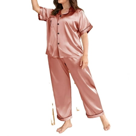 Womens Plus Pajamas Sets Heart Print Pant Sets Sleepwear PJ Set Dusty Pink 5XL
Womens Plus Pajamas Sets Heart Print Pant Sets Sleepwear PJ Set Dusty Pink 5XL