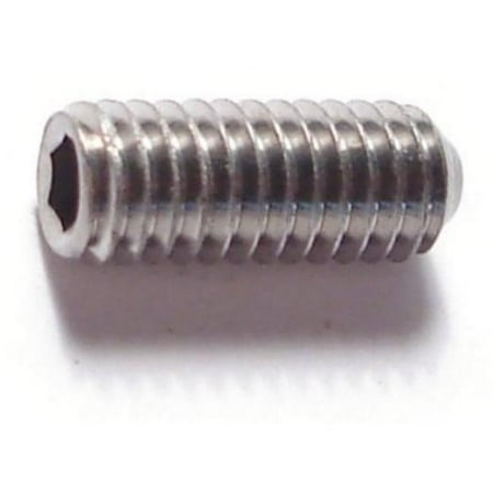 4mm-0.70 x 10mm A2 Stainless Steel Coarse Thread Cup Point Hex Socket Headless Set Screws
4mm-0.70 x 10mm A2 Stainless Steel Coarse Thread Cup Point Hex Socket Headless Set Screws