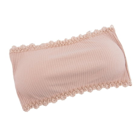 Women Girls Summer Ribbed Striped Strapless Bandeau Bra Floral Lace Trim Solid C
Women Girls Summer Ribbed Striped Strapless Bandeau Bra Floral Lace Trim Solid C