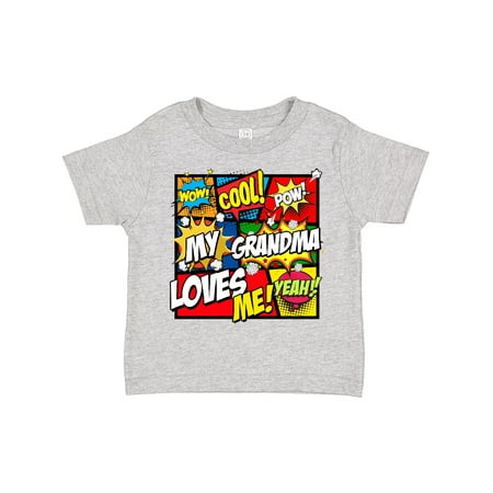 Inktastic My Grandma Loves Me Superhero Gift Toddler Boy or Toddler Girl T-Shirt