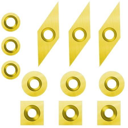 12Pcs Carbide Cutters Inserts Set For Wood Lathe Turning Tools