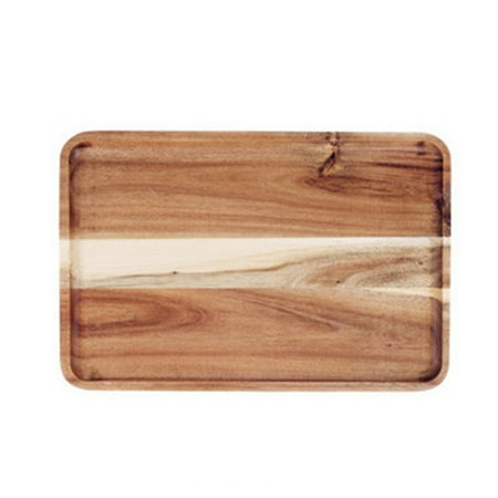 Riapawel Wooden Tray Pure Natural Wooden Dinner Plate for Breakfast and Serving