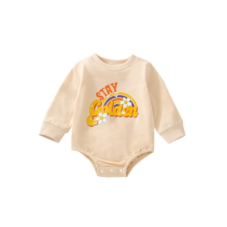 Amuver Infant Baby Fall Romper Casual Long Sleeve Round Neck Rainbow Print One-Piece Bodysuit
Amuver Infant Baby Fall Romper Casual Long Sleeve Round Neck Rainbow Print One-Piece Bodysuit