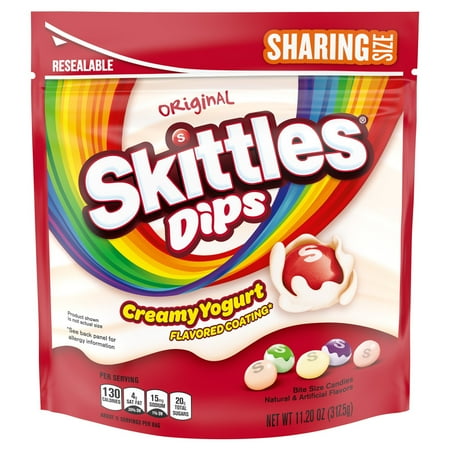 SKITTLES Original Yogurt Dips Fruity Candy, 11.20-Ounce Bag
