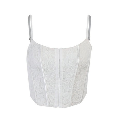 Nokiwiqis Women Bustier Spaghetti Strap Floral Lace Central Single-Row Clasp Cami Tops
Nokiwiqis Women Bustier Spaghetti Strap Floral Lace Central Single-Row Clasp Cami Tops