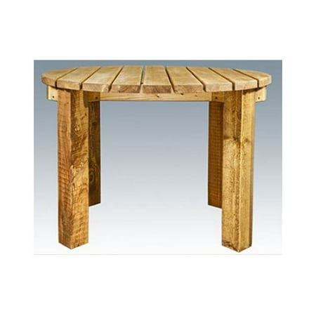 Round Wooden Patio Table