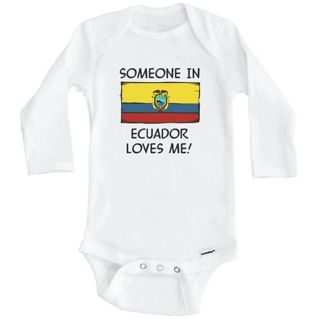 Someone In Ecuador Loves Me Ecuadorian Flag One Piece Baby Bodysuit (Long Sleeve) 6-9 Months White
Someone In Ecuador Loves Me Ecuadorian Flag One Piece Baby Bodysuit (Long Sleeve) 6-9 Months White