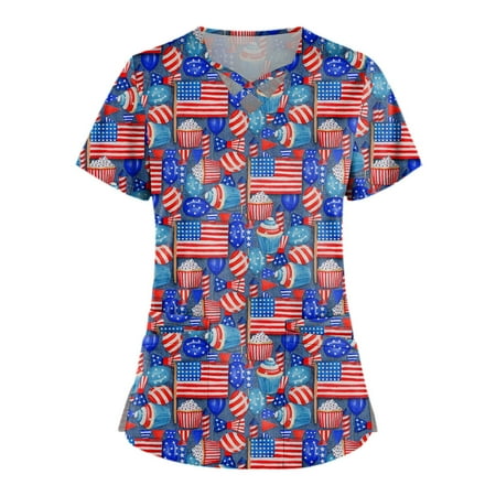 QWANG 2023 Plus Size Cute Printed Scrub Working Uniform Tops For Women Cross Fun T-Shirts With Pockets
QWANG 2023 Plus Size Cute Printed Scrub Working Uniform Tops For Women Cross Fun T-Shirts With Pockets