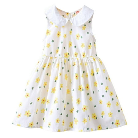 XIEULQP Baby Girl Clothes Toddler Girls Sleeveless Floral Prints Princess Dress Dance Party Dresses Clothes Summer Dress Yellow
XIEULQP Baby Girl Clothes Toddler Girls Sleeveless Floral Prints Princess Dress Dance Party Dresses Clothes Summer Dress Yellow