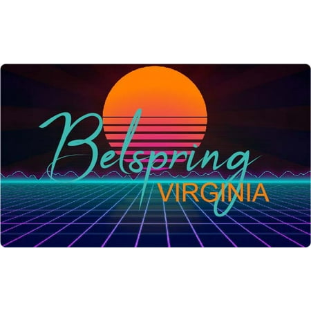 Belspring Virginia 4 X 2.25-Inch Fridge Magnet Retro Neon Design