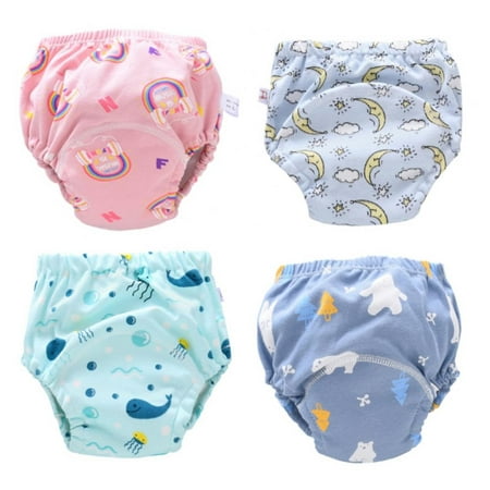 

GYRATEDREAM Baby Cotton Training Pants Strong Absorbent Toddler Potty Training Underwear for Baby Girl and Boy 0-5 Years