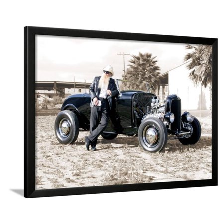 Billy F. Gibbons Hot Rod Framed Print Wall Art By David Perry