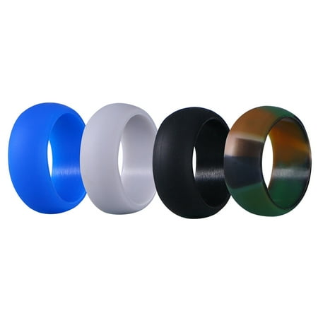 4Pcs Men s Silicone Wedding Ring Silicone Rubber Wedding Bands Fit for Sports Outdoors and Daily Wearing 12# (Black Gray Camouflage and Blue)
4Pcs Men s Silicone Wedding Ring Silicone Rubber Wedding Bands Fit for Sports Outdoors and Daily Wearing 12# (Black Gray Camouflage and Blue)