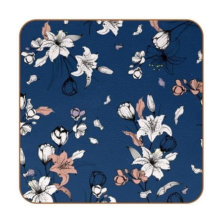 OWNTA Retro Flower Pattern Premium 6-Piece Square Coaster Set in Microfiber Leather - Non-Slip & Absorbent Cup Mats
OWNTA Retro Flower Pattern Premium 6-Piece Square Coaster Set in Microfiber Leather - Non-Slip & Absorbent Cup Mats