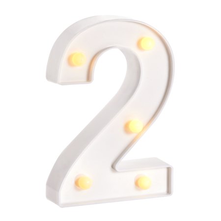 Uxcell LED Letter Lights Number Light Battery Powered for Night Light Party White Number 2
Uxcell LED Letter Lights Number Light Battery Powered for Night Light Party White Number 2