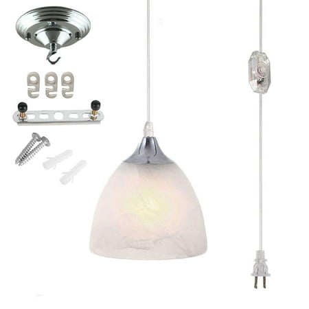 FSLiving Plug-in Pendant Light with 15ft Dimmer Switch Cord and Pendant Canopy Kit for Loft Detachable Hanging Lights, Bulb Not Included - 1 Pack
FSLiving Plug-in Pendant Light with 15ft Dimmer Switch Cord and Pendant Canopy Kit for Loft Detachable Hanging Lights, Bulb Not Included - 1 Pack