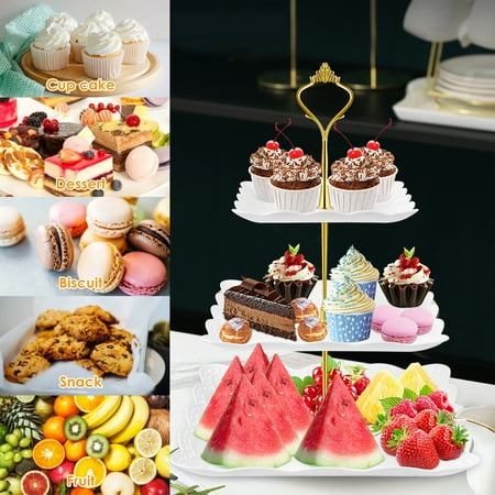Retrok 2Pcs Dessert Cupcake Stand with 3 Tier Cake Display Stand Durable Cupcake Holder Elegant Decorative Cupcake Tower Stand Space Saving Tiered Serving Plate for Home Party Wedding Birthday
Retrok 2Pcs Dessert Cupcake Stand with 3 Tier Cake Display Stand Durable Cupcake Holder Elegant Decorative Cupcake Tower Stand Space Saving Tiered Serving Plate for Home Party Wedding Birthday