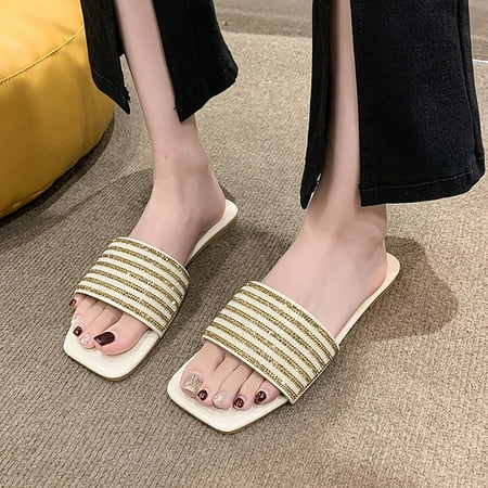 HAOTAGS Women s Single Band Sandals Flat Slide Sandals Casual Summer Shoes Beige Size 7.5
HAOTAGS Women s Single Band Sandals Flat Slide Sandals Casual Summer Shoes Beige Size 7.5