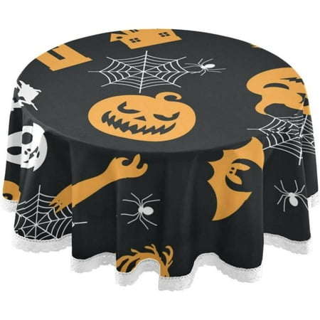 Hyjoy Halloween Pumpkin Spider Round Tablecloth 60In Table Cover Water Resistant Spill Proof Large Table Cover for Indoor & Outdoor Family Gathering Dinner BBQ Halloween Decoration
Hyjoy Halloween Pumpkin Spider Round Tablecloth 60In Table Cover Water Resistant Spill Proof Large Table Cover for Indoor & Outdoor Family Gathering Dinner BBQ Halloween Decoration