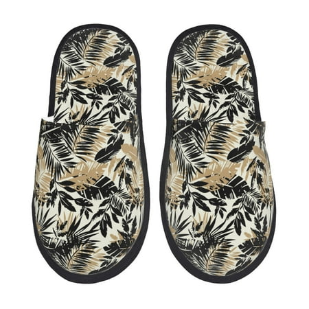 Sigee Black Palm Leaves for Cozy Furry Slippers Super Soft Indoor and Outdoor Use Non-Slip Sole Slip On House Slippers-Large
Sigee Black Palm Leaves for Cozy Furry Slippers Super Soft Indoor and Outdoor Use Non-Slip Sole Slip On House Slippers-Large