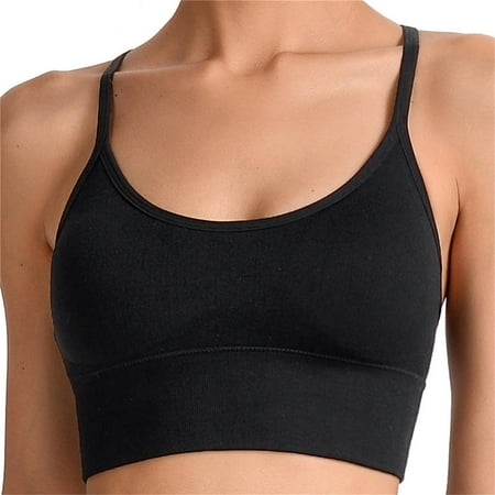Spdoo Y Racerback Sports Bras for Women Cropped Bras Black L