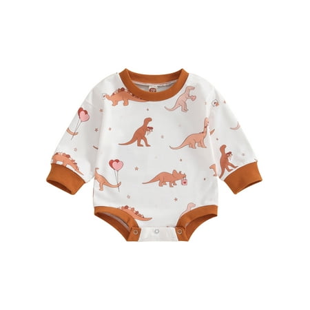Bslissey 3M 6M 12M 18M Baby Boys Girls Valentine’s Day Sweatshirt Romper Cute Dinosaur Star Print Long Sleeve Jumpsuit Newborn Infant Spring Fall Casual Bodysuit
Bslissey 3M 6M 12M 18M Baby Boys Girls Valentine’s Day Sweatshirt Romper Cute Dinosaur Star Print Long Sleeve Jumpsuit Newborn Infant Spring Fall Casual Bodysuit
