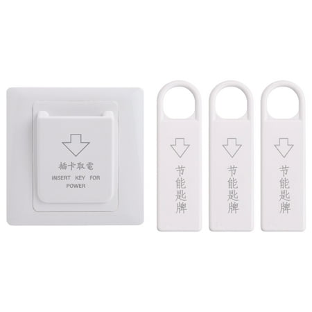 High Grade Hotel Magnetic Card Switch Energy Saving Switch Insert Key for Power with 3 Card