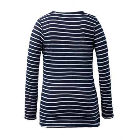 Women Maternity Breastfeeding Tops Long Sleeves Tops Casual Stripe Blouse Tops Shirt for Pregnant Navy Blue L
Women Maternity Breastfeeding Tops Long Sleeves Tops Casual Stripe Blouse Tops Shirt for Pregnant Navy Blue L