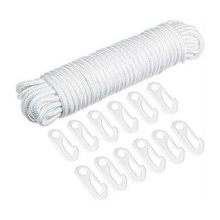 Goodhd 50Ft Flag Rope Pole Nylon Flagpole Parts Thick White Flag Line 12 Hook Clips
Goodhd 50Ft Flag Rope Pole Nylon Flagpole Parts Thick White Flag Line 12 Hook Clips