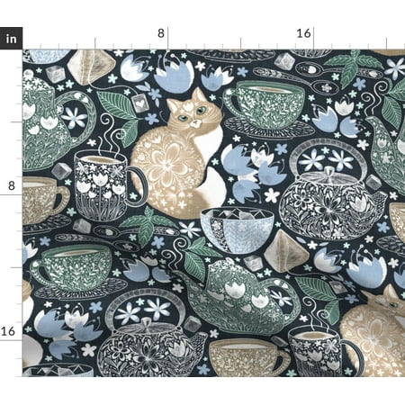 Spoonflower Fabric - Tea Coffee Cat Whimsical Botanical Teapot Teacups Printed on Chiffon Fabric by the Yard - Sewing Fashion Apparel Dresses Home Decor
Spoonflower Fabric - Tea Coffee Cat Whimsical Botanical Teapot Teacups Printed on Chiffon Fabric by the Yard - Sewing Fashion Apparel Dresses Home Decor