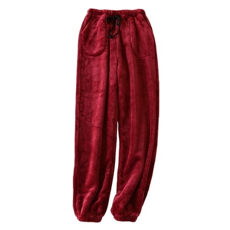 Lumento Ladies Lounge Pant Elastic Waist Trousers Drawstring Pajama Pants Fluffy Pj Bottoms Solid Color Sleepwear Wine Red 2XL
Lumento Ladies Lounge Pant Elastic Waist Trousers Drawstring Pajama Pants Fluffy Pj Bottoms Solid Color Sleepwear Wine Red 2XL