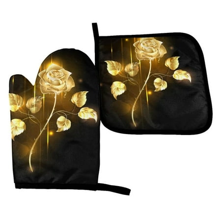 Rose Flowers Oven Mitts and Pot Holders Sets Non-Slip Anti-Scalding Glove Mat Cooking Kitch Mitt Potholders Set
Rose Flowers Oven Mitts and Pot Holders Sets Non-Slip Anti-Scalding Glove Mat Cooking Kitch Mitt Potholders Set