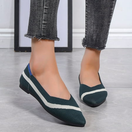 ERTUTUYI Ladies Fashion Mesh Breathable Shallow Mouth Shoes Pointed Toe Flat Colorblock Casual Shoes Green 42
ERTUTUYI Ladies Fashion Mesh Breathable Shallow Mouth Shoes Pointed Toe Flat Colorblock Casual Shoes Green 42