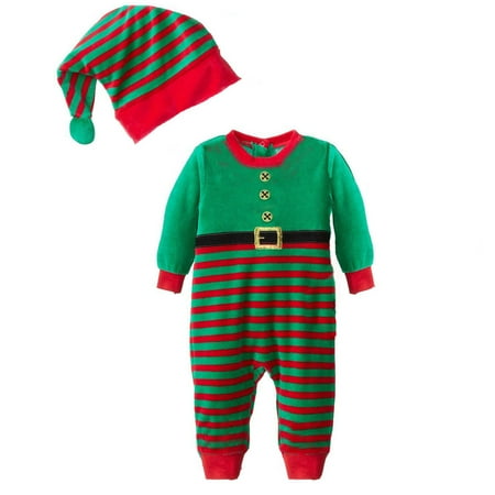 Fesfesfes Autumn Winter Toddler Baby Boys Girls Striped Santa Claus Romper Hat Set
Fesfesfes Autumn Winter Toddler Baby Boys Girls Striped Santa Claus Romper Hat Set