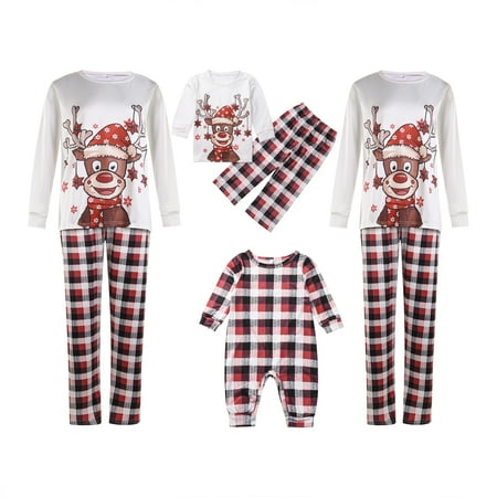 Amuver Family Matching Christmas Pajamas Women Cotton Jammies Men Sleepwear Outfits Holiday Sleepwear Parent-Child Clothes Set
Amuver Family Matching Christmas Pajamas Women Cotton Jammies Men Sleepwear Outfits Holiday Sleepwear Parent-Child Clothes Set