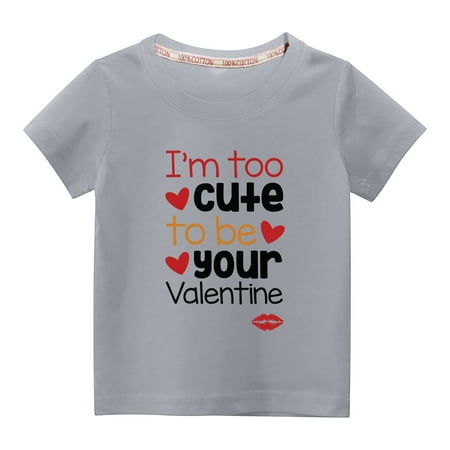 Jacenvly Festival Toddler Kids Boys Girls Fashion Cute Solid Color Round Neck Valentine s Day Heart Print Short Sleeve top on Sales Birthday Gifts for Women Clearance Items for Women
Jacenvly Festival Toddler Kids Boys Girls Fashion Cute Solid Color Round Neck Valentine s Day Heart Print Short Sleeve top on Sales Birthday Gifts for Women Clearance Items for Women