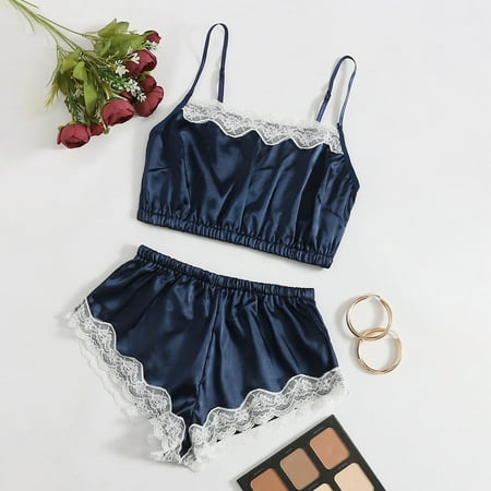 Women Pajama Sets Sleeveless Top Pants Set 2 Piece Lace Sexy Pajamas Sleepwear Set Pjs Lounge
Women Pajama Sets Sleeveless Top Pants Set 2 Piece Lace Sexy Pajamas Sleepwear Set Pjs Lounge