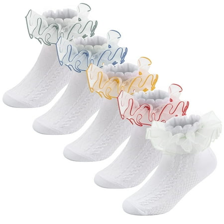 Yepami Little Girls Lace Socks Toddler Big Frilly Ruffle Dress Socks Packs of 5 Multiple Color (Small Pattern 1)
Yepami Little Girls Lace Socks Toddler Big Frilly Ruffle Dress Socks Packs of 5 Multiple Color (Small Pattern 1)