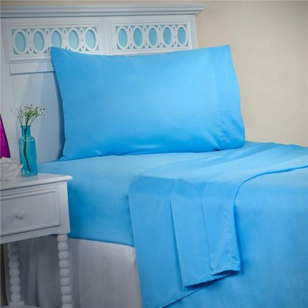 Bedford Home 66A-62982 1200-Series 3 Piece Sheet Set, Blue - Twin Size & Extra Large