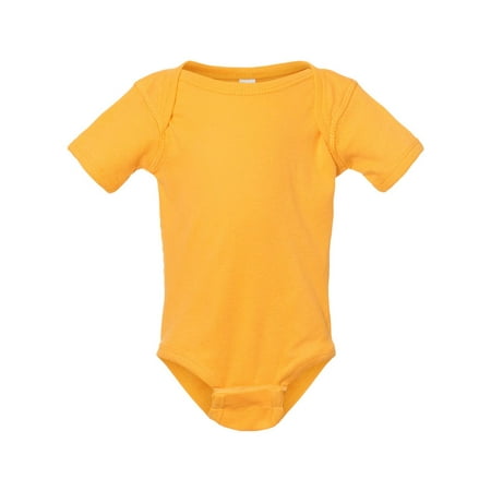 Rabbit Skins - Infant Baby Rib Bodysuit - 4400 - Gold - Size: 12M